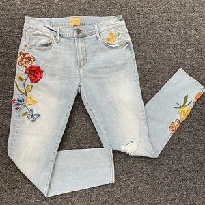 DRIFTWOOD Jeans - Butterfly and Floral Embroidered